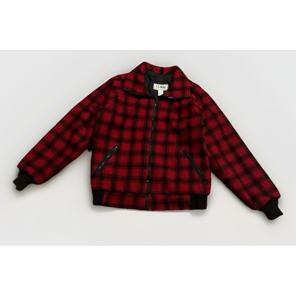 LL Bean Other - Vintage 80s LL Bean Mackinaw Cruiser Wool Hunting Jacket M Buffalo Plaid Bomber